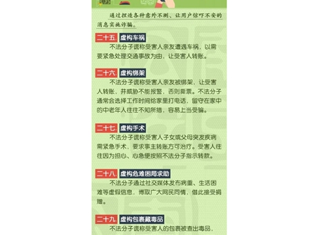 9大類型，58種電信詐騙手法